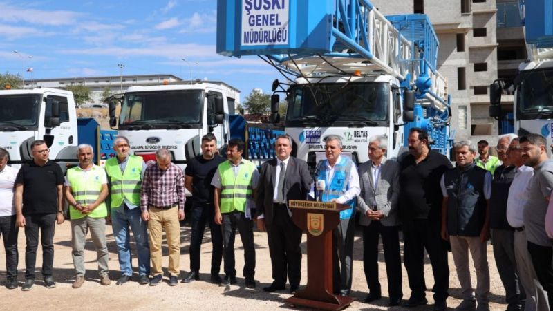 Şanlıurfa Büyükşehir Belediyesi Yeni Sondaj Makineleri ve Araçlarıyla Sahada Daha Güçlü