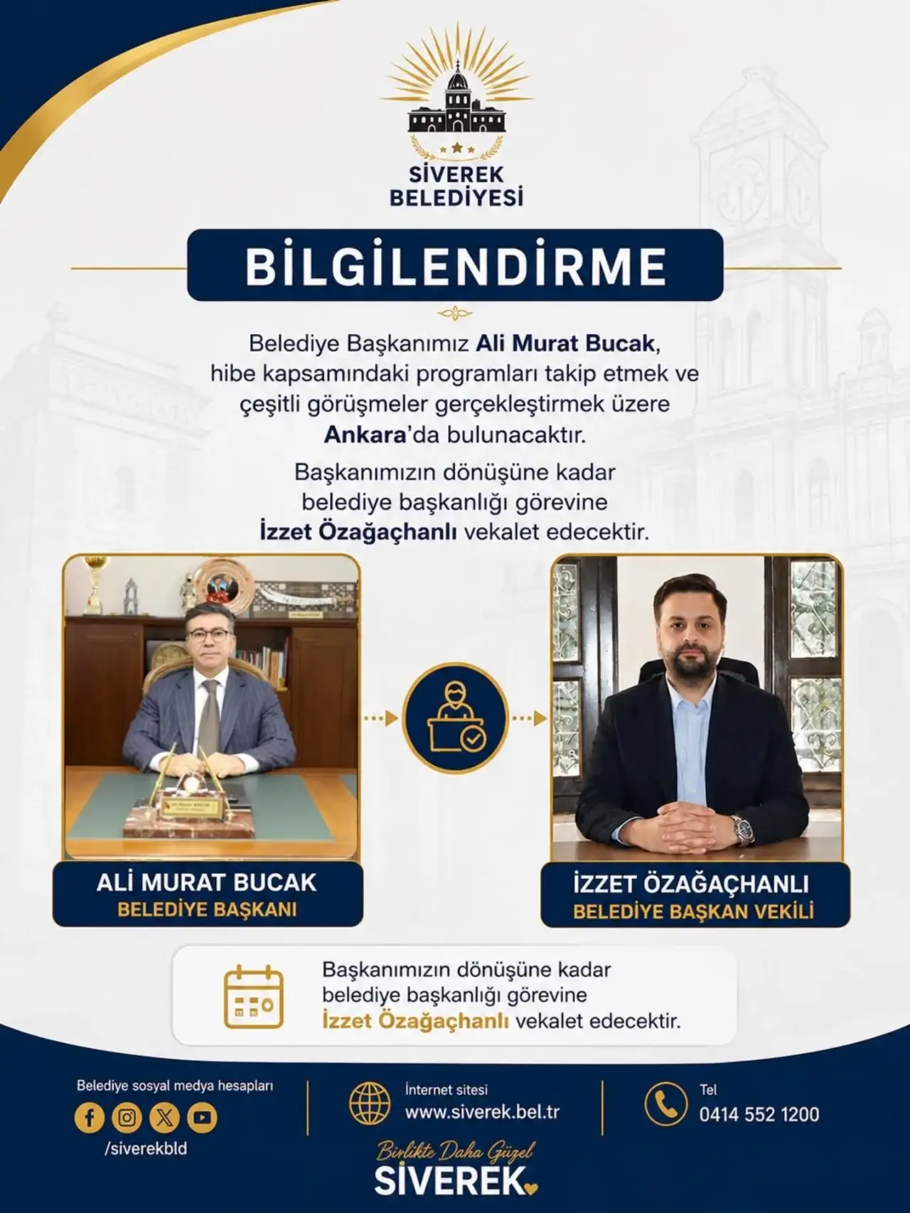 Siverek Başkanlık Koltuğu Vekaleten Emanet Edildi