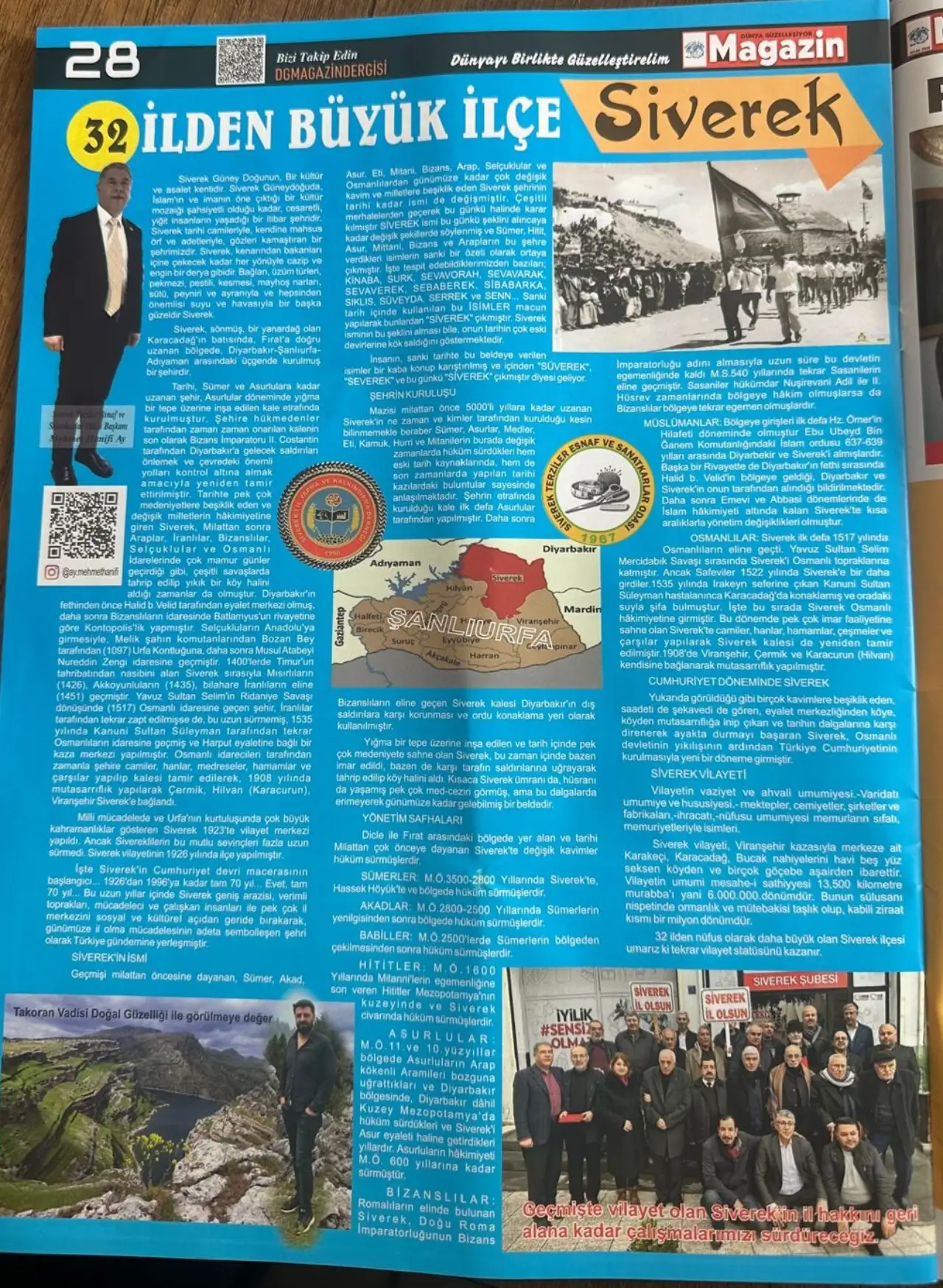 Dünya Güzelleşiyor Derneği Magazin Dergisinde Siverek’i Tanıttı