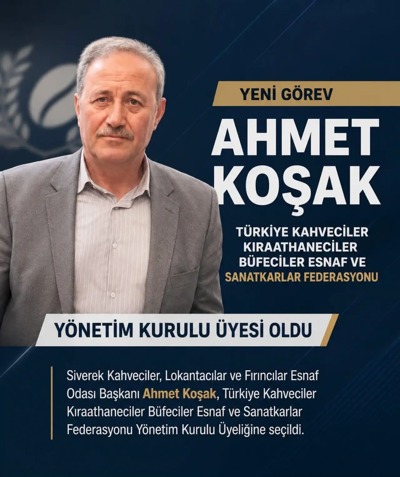 Siverek'ten Ulusal Zirveye: Ahmet Koşak Federasyon Yönetiminde