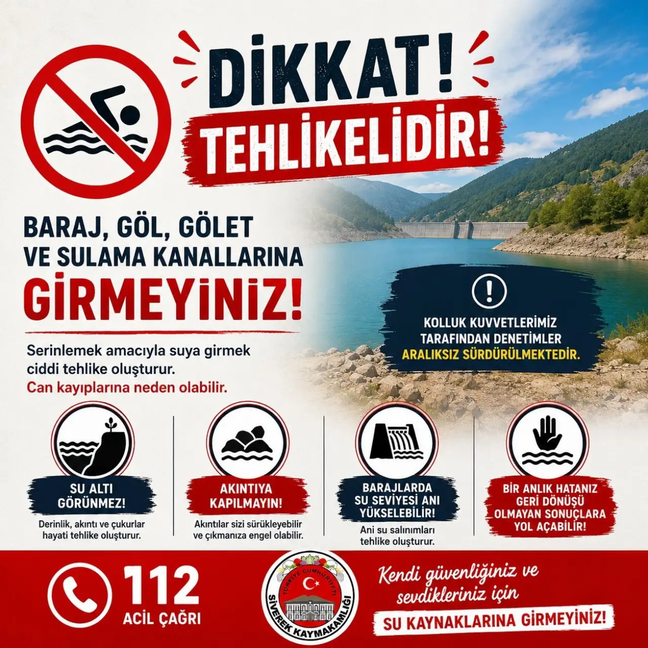Siverek Kaymakamlığı'ndan Hayat Kurtaracak 'Suya Girmeyin' Uyarısı!