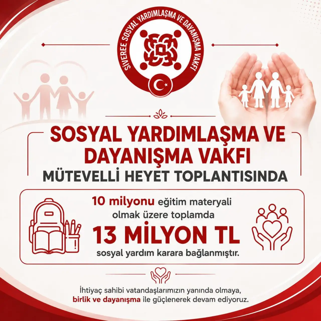 Siverek’te Mütevelli Heyeti 13 Milyon TL’lik Destek İçin Toplandı