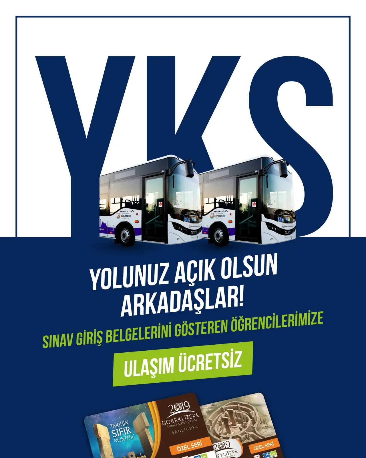 Şanlıurfa Büyükşehir Belediyesi’nden YKS Öğrencilerine Ücretsiz Ulaşım Müjdesi