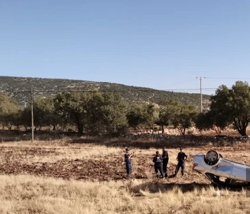 Şarampole Devrilen Otomobilde 5 Kişi Yaralandı