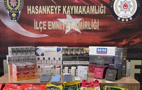 Hasankeyf'te Gümrük Kaçağı Malzemeler Ele Geçirildi