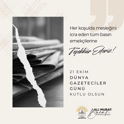 Başkan Bucak 21 Ekim Gazeteciler Gününde Gazetecileri Unutmadı