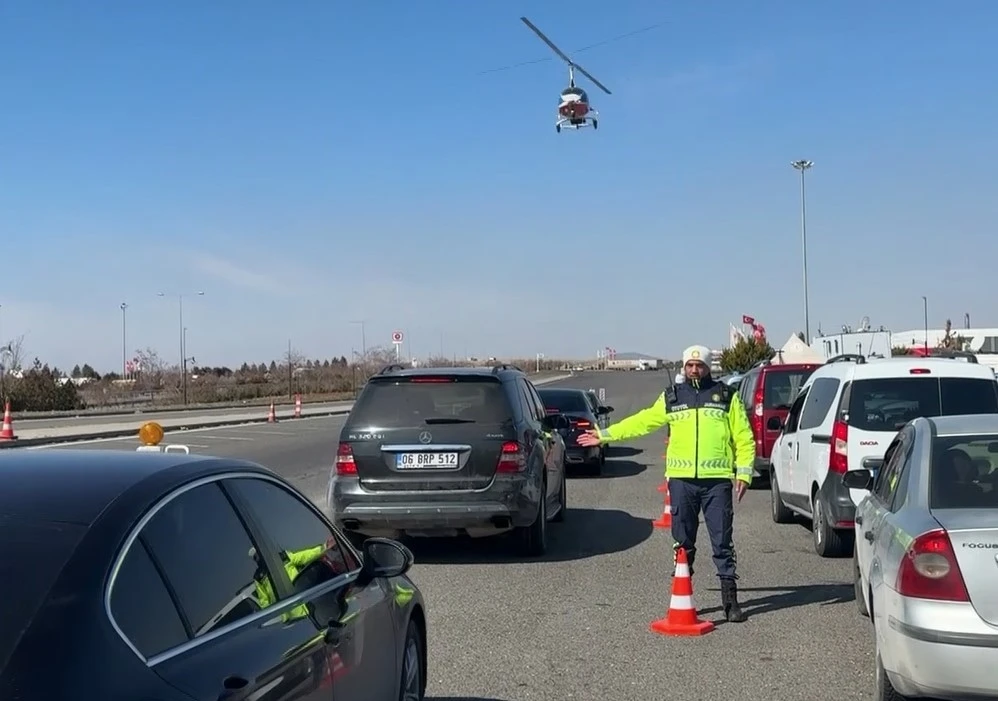 Cayrokopter Destekli Denetimlerde 5 Araç Trafikten Men Edildi