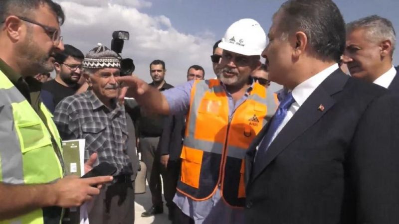 Bakan Koca, Mardin Şehir Hastanesi'nde Hem İncelemelerde Bulundu Hem de Doğaya Katkı Sağladı