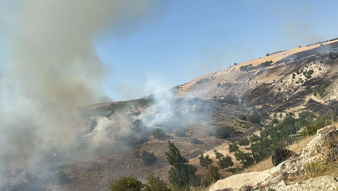 Adıyaman Besni’de Dağlık Alanda Çıkan Yangın Korkuttu