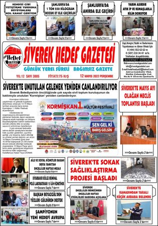 12.05.2022 Tarihli Birinci Sayfa