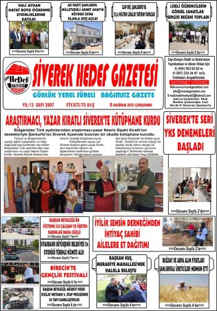 08.06.2022 Tarihli Birinci Sayfa