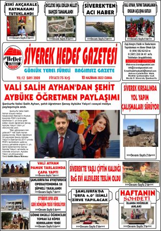 10.06.2022 Tarihli Birinci Sayfa