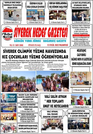 12.09.2022 Tarihli Birinci Sayfa
