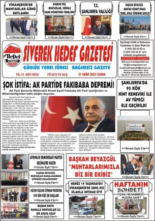 21.10.2022 Tarihli Birinci Sayfa