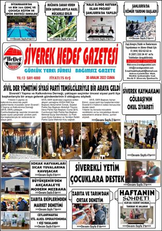 30.12.2022 Tarihli Birinci Sayfa