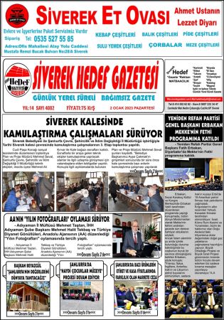 2.01.2023 Tarihli Birinci Sayfa