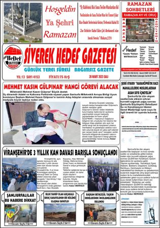 28.03.2023 Tarihli Birinci Sayfa