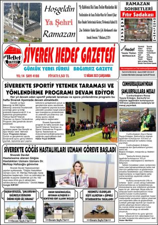 12.04.2023 Tarihli Birinci Sayfa