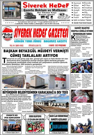 4.05.2023 Tarihli Birinci Sayfa