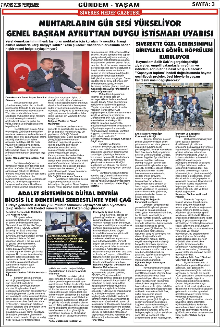 07.05.2026 Tarihli Gazetemiz