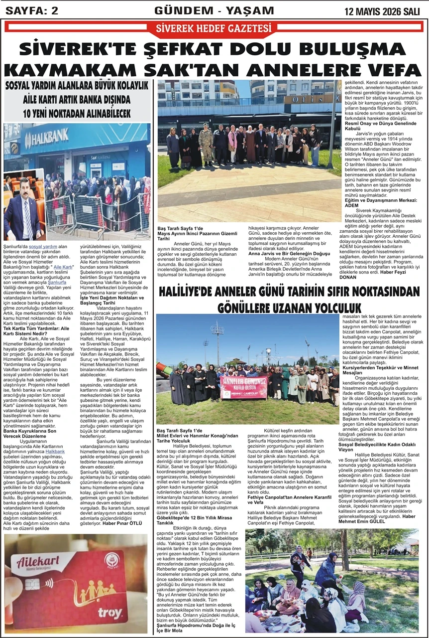 12.05.2026 Tarihli Gazetemiz
