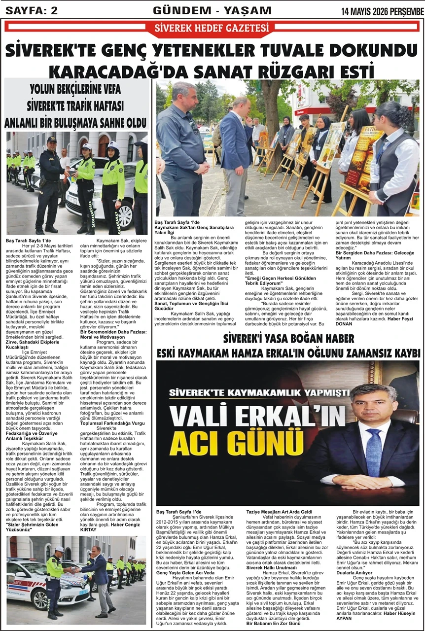 14.05.2026 Tarihli Gazetemiz