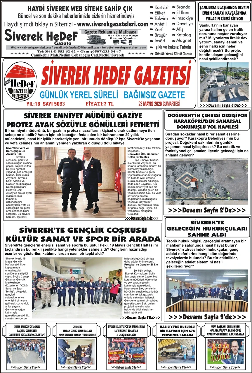 23.05.2026 Tarihli Gazetemiz