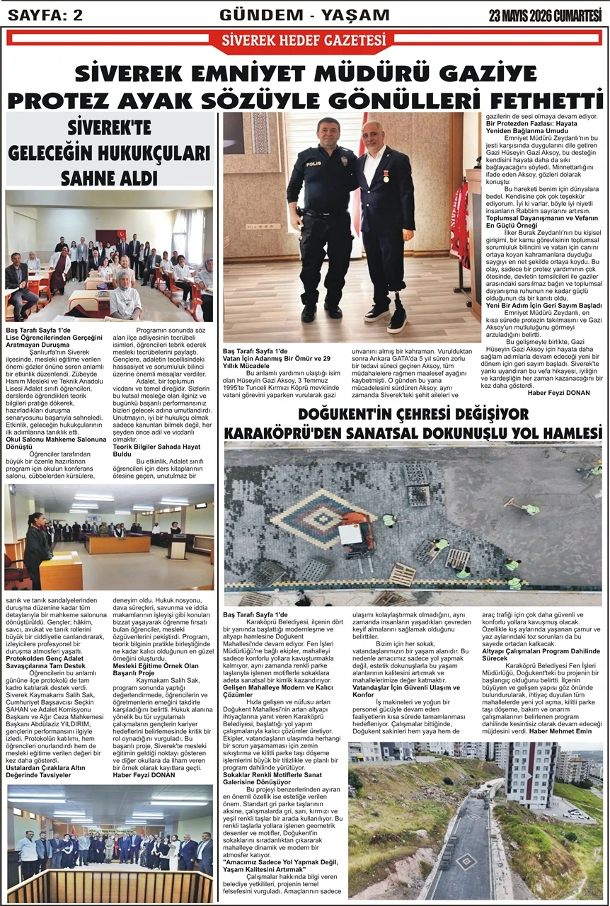 23.05.2026 Tarihli Gazetemiz