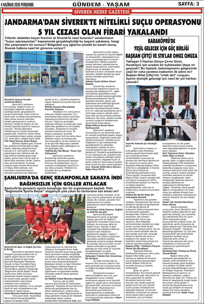 04.06.2026 Tarihli Gazetemiz