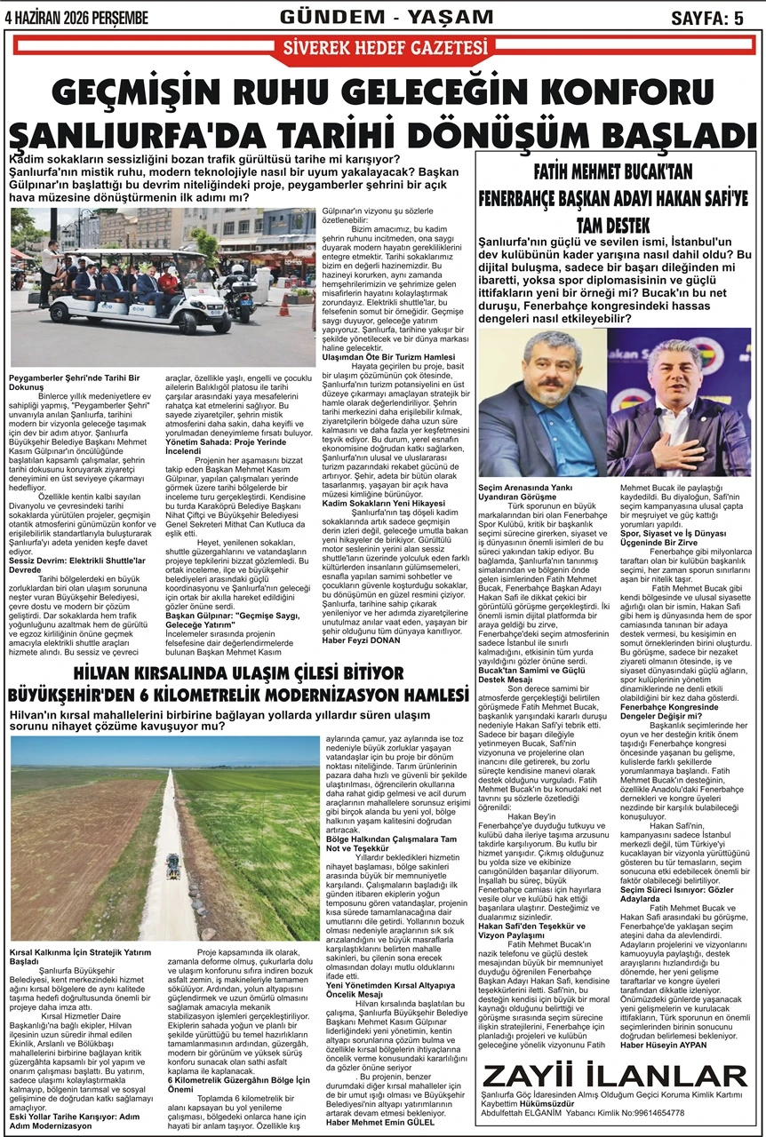 04.06.2026 Tarihli Gazetemiz