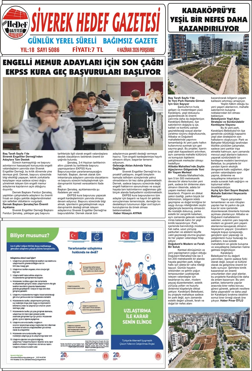 04.06.2026 Tarihli Gazetemiz