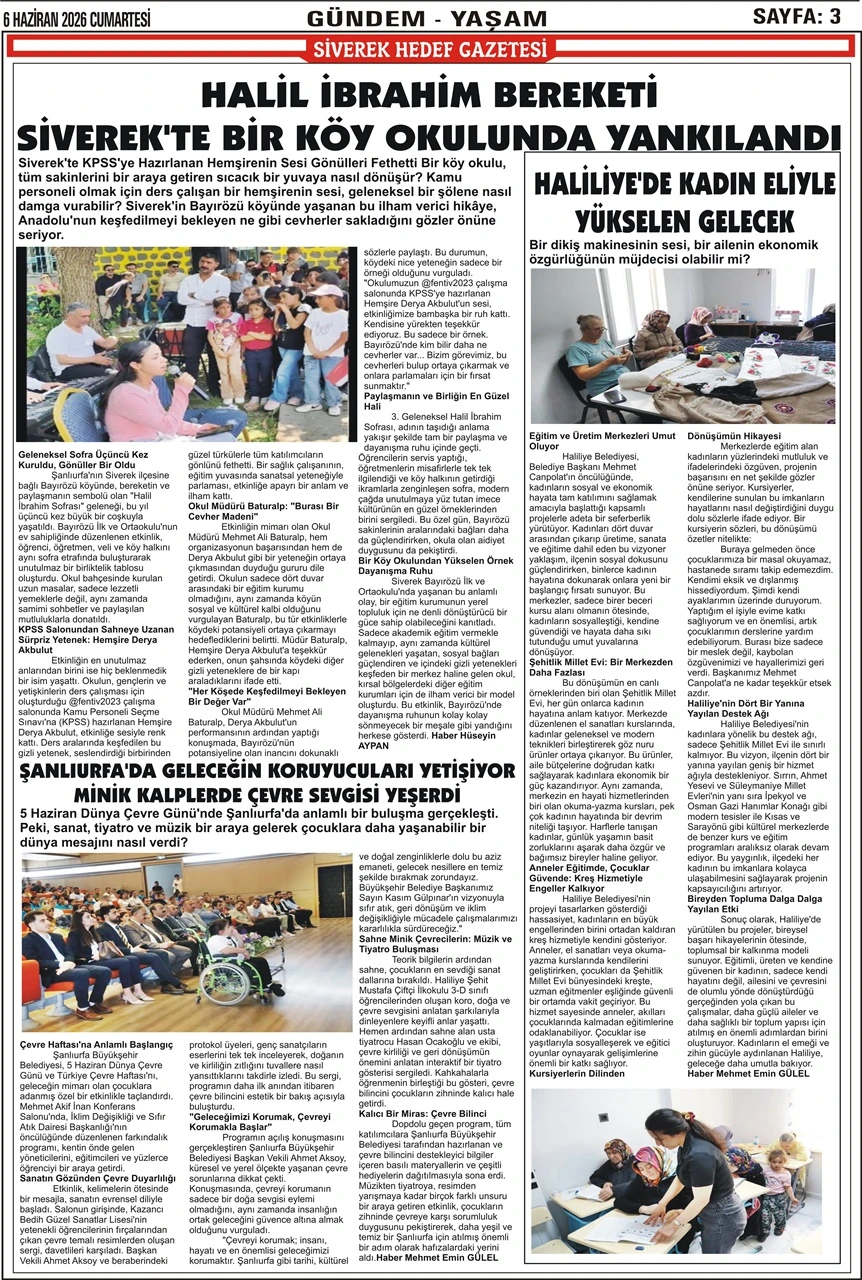 06.06.2026 Tarihli Gazetemiz