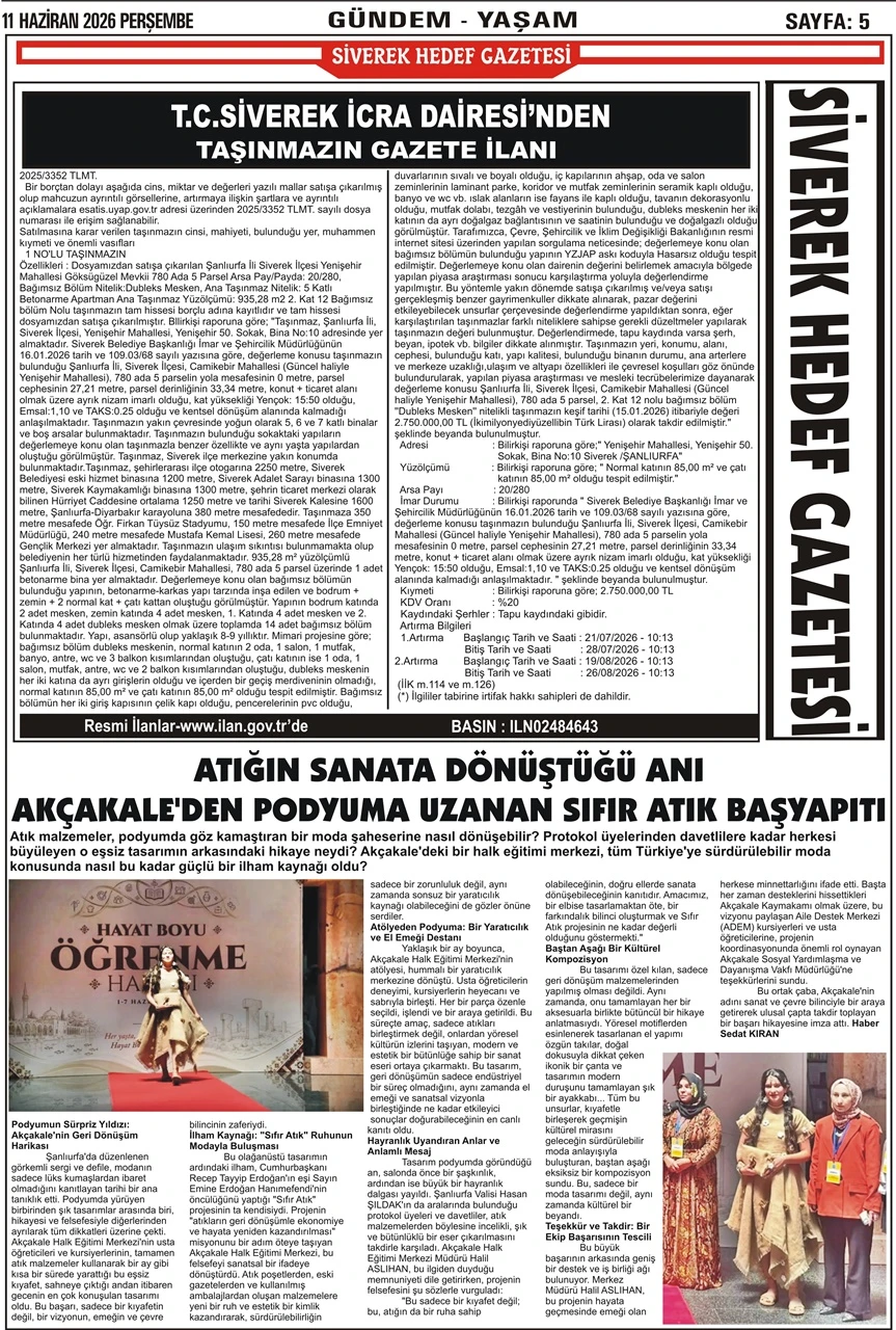 11.06.2026 Tarihli Gazetemiz