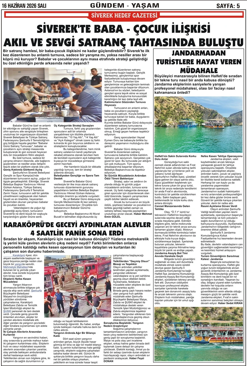 16.06.2026 Tarihli Gazetemiz