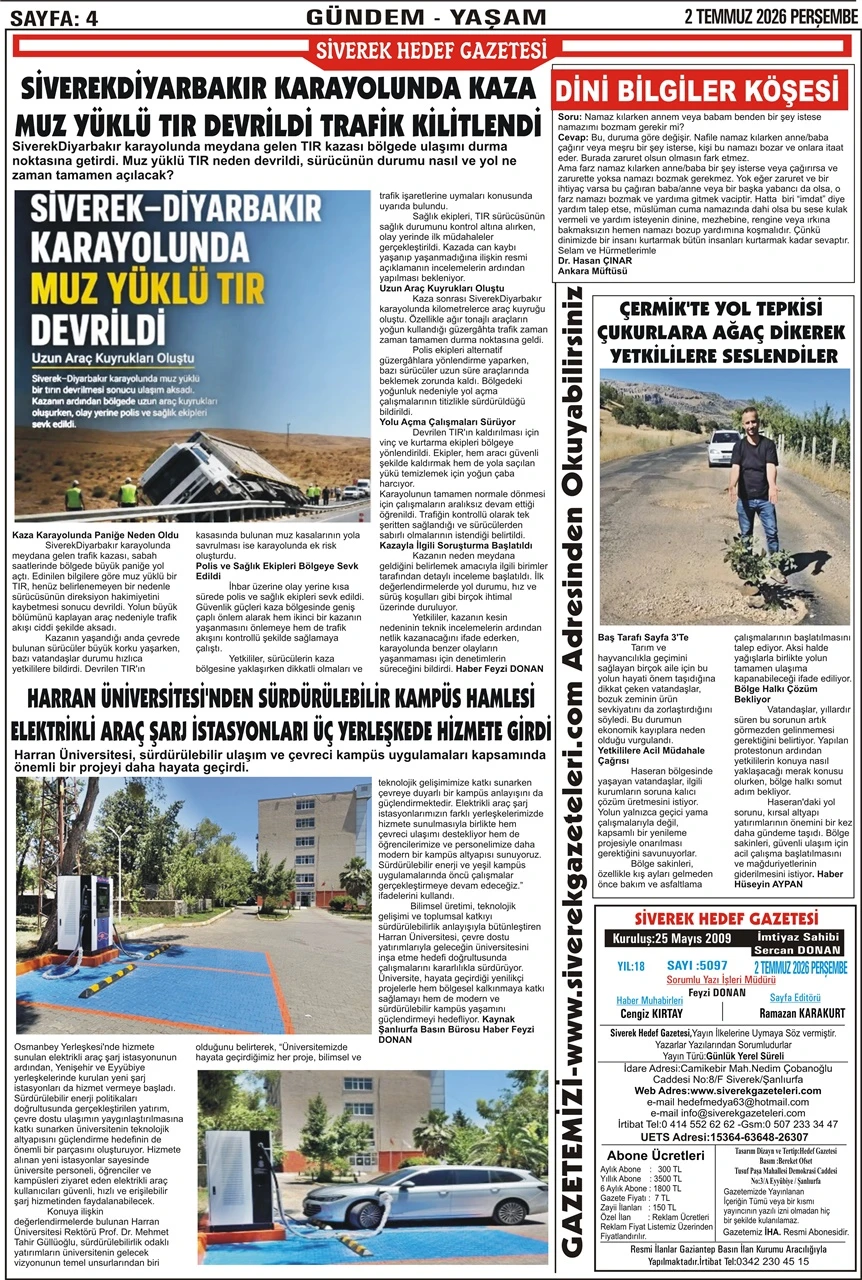 02.07.2026 Tarihli Gazetemiz