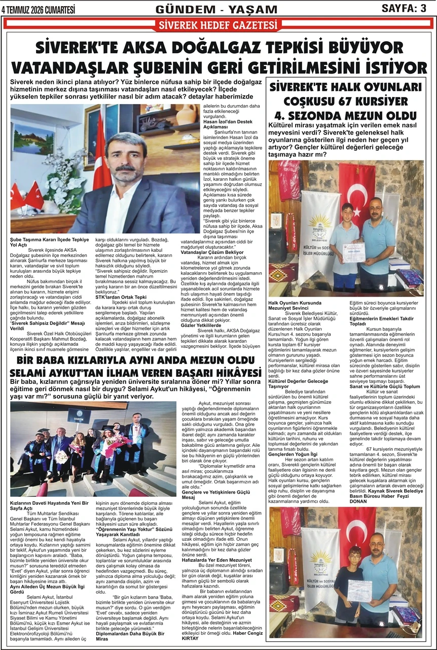 04.07.2026 Tarihli Gazetemiz