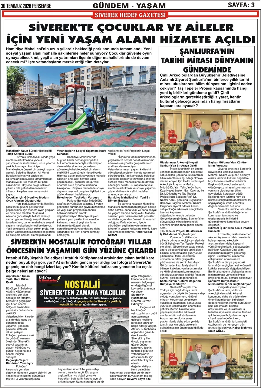 30.07.2026 Tarihli Gazetemiz