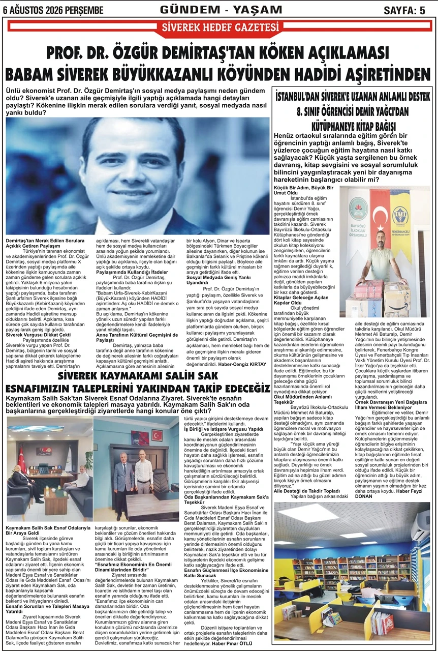 06.08.2026 Tarihli Gazetemiz