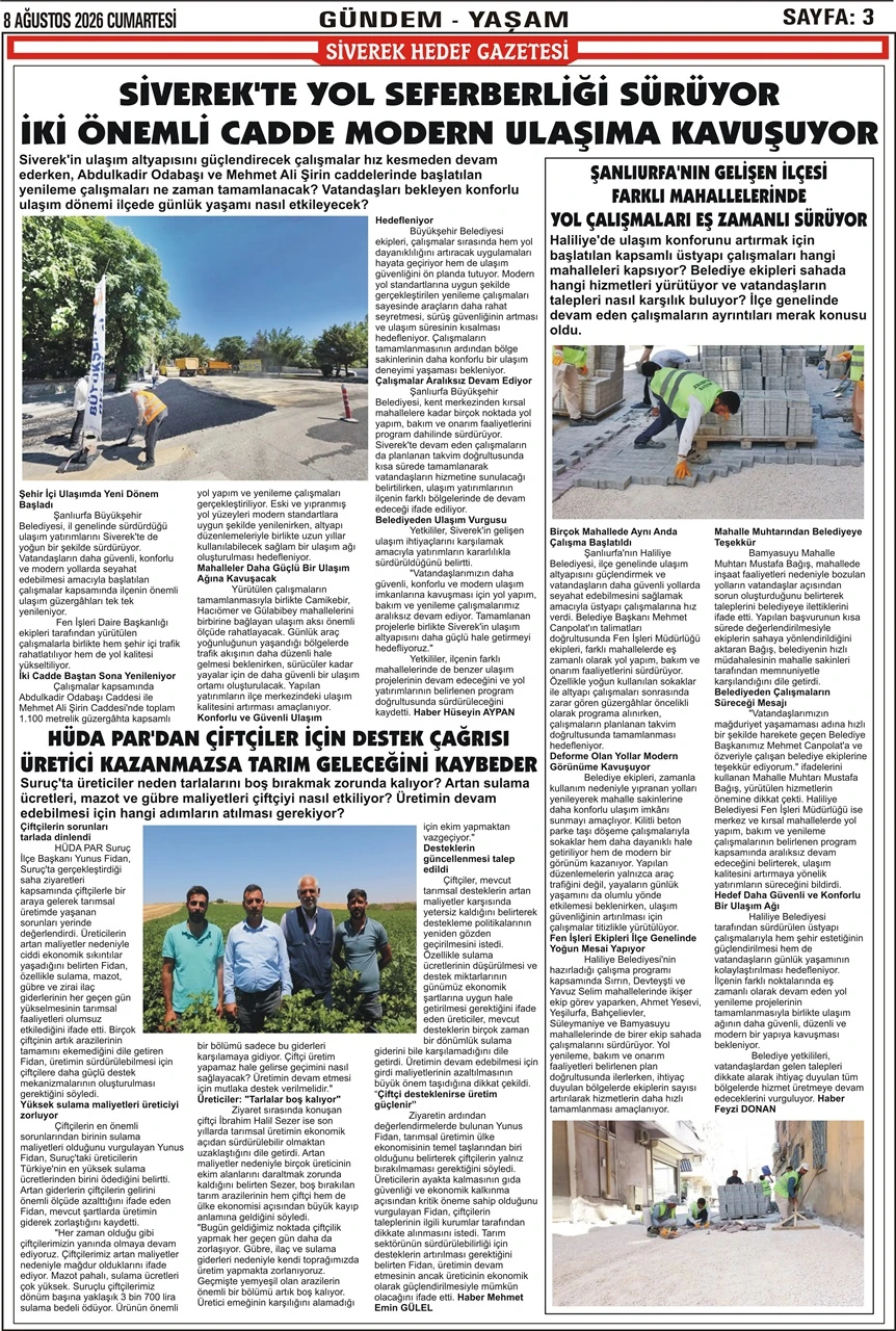 08.08.2026 Tarihli Gazetemiz