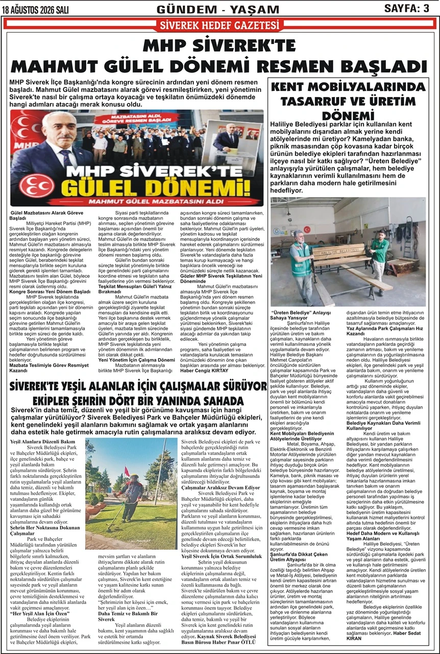 18.08.2026 Tarihli Gazetemiz