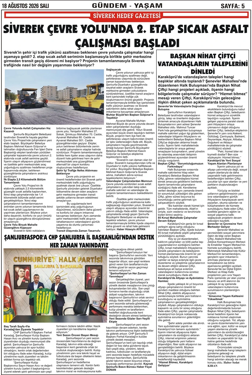 18.08.2026 Tarihli Gazetemiz