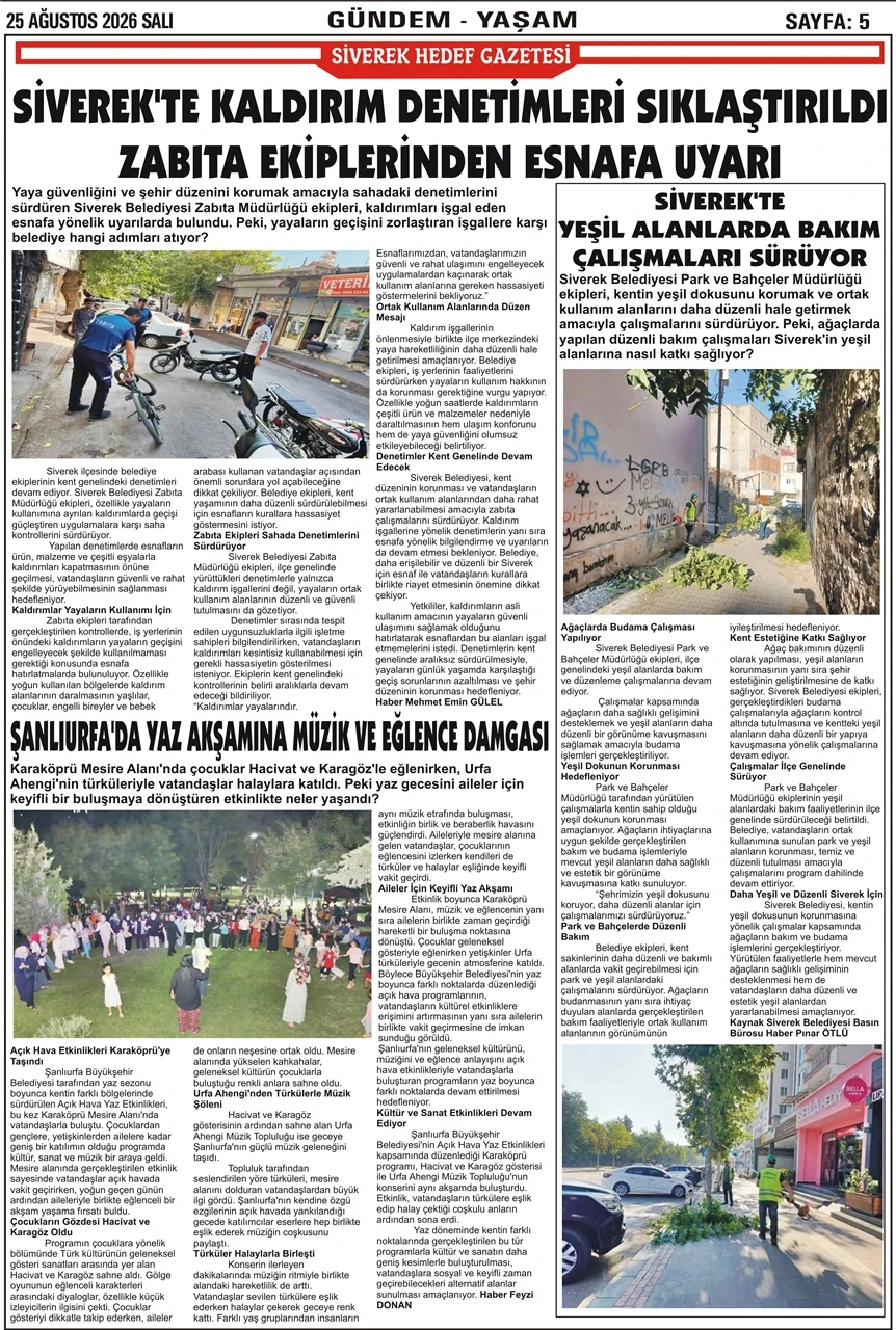 25.08.2026 Tarihli Gazetemiz