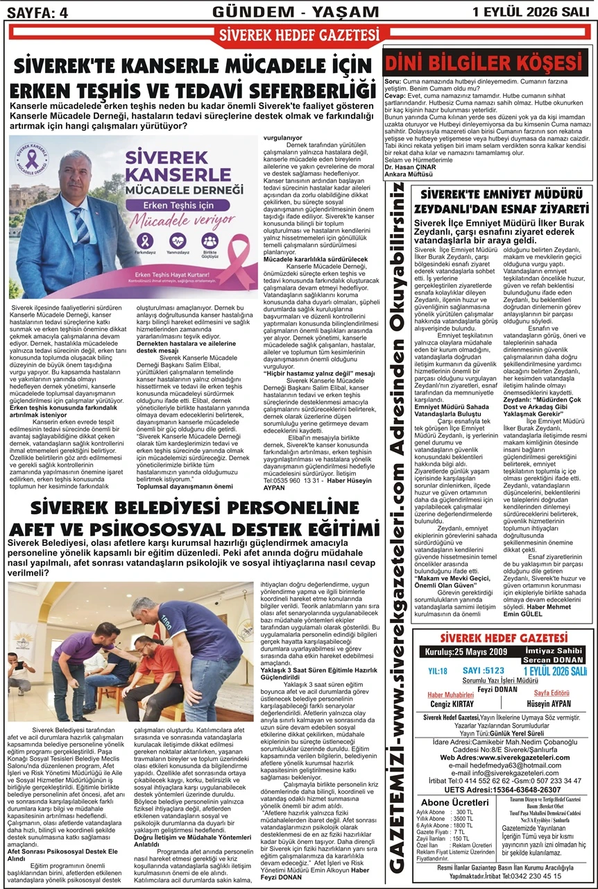 01.09.2026 Tarihli Gazetemiz