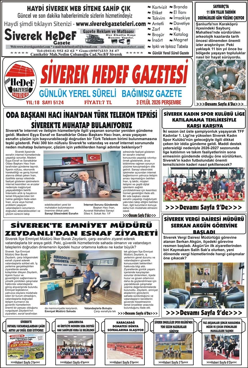 03.09.2026 Tarihli Gazetemiz