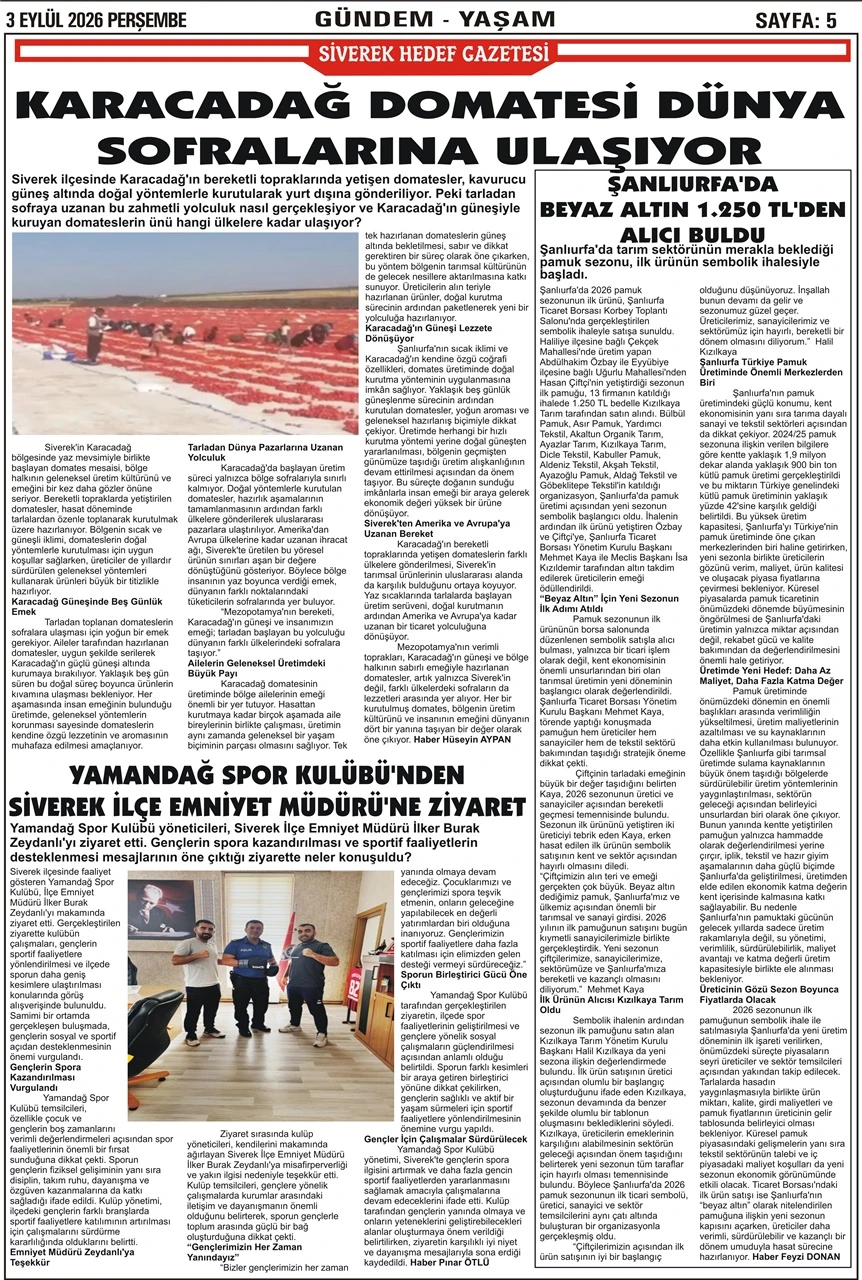 03.09.2026 Tarihli Gazetemiz