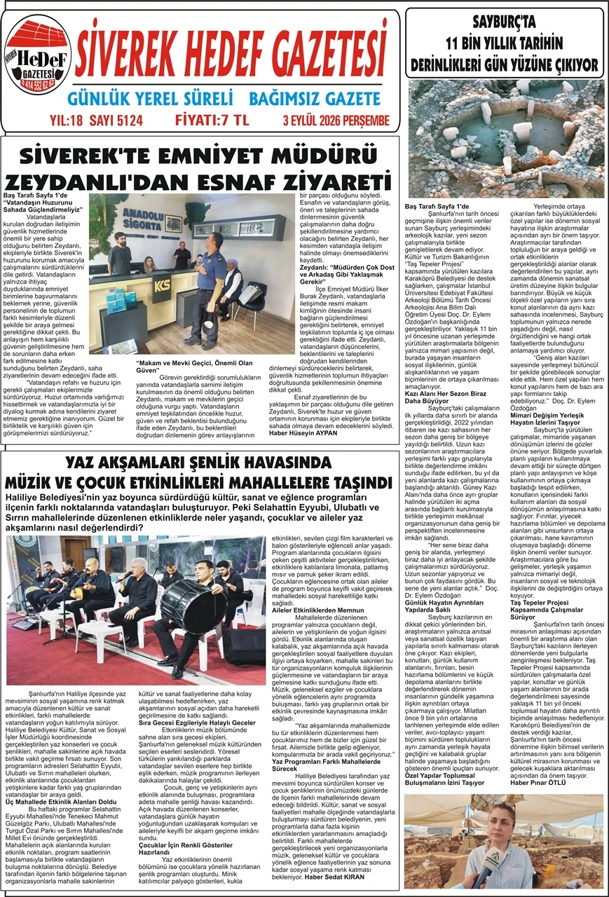 03.09.2026 Tarihli Gazetemiz