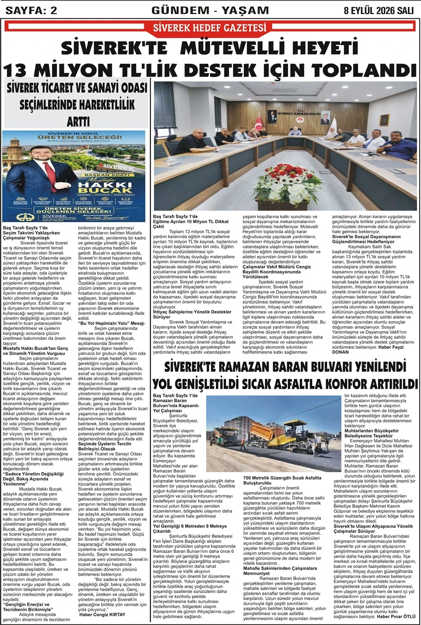 08.09.2026 Tarihli Gazetemiz
