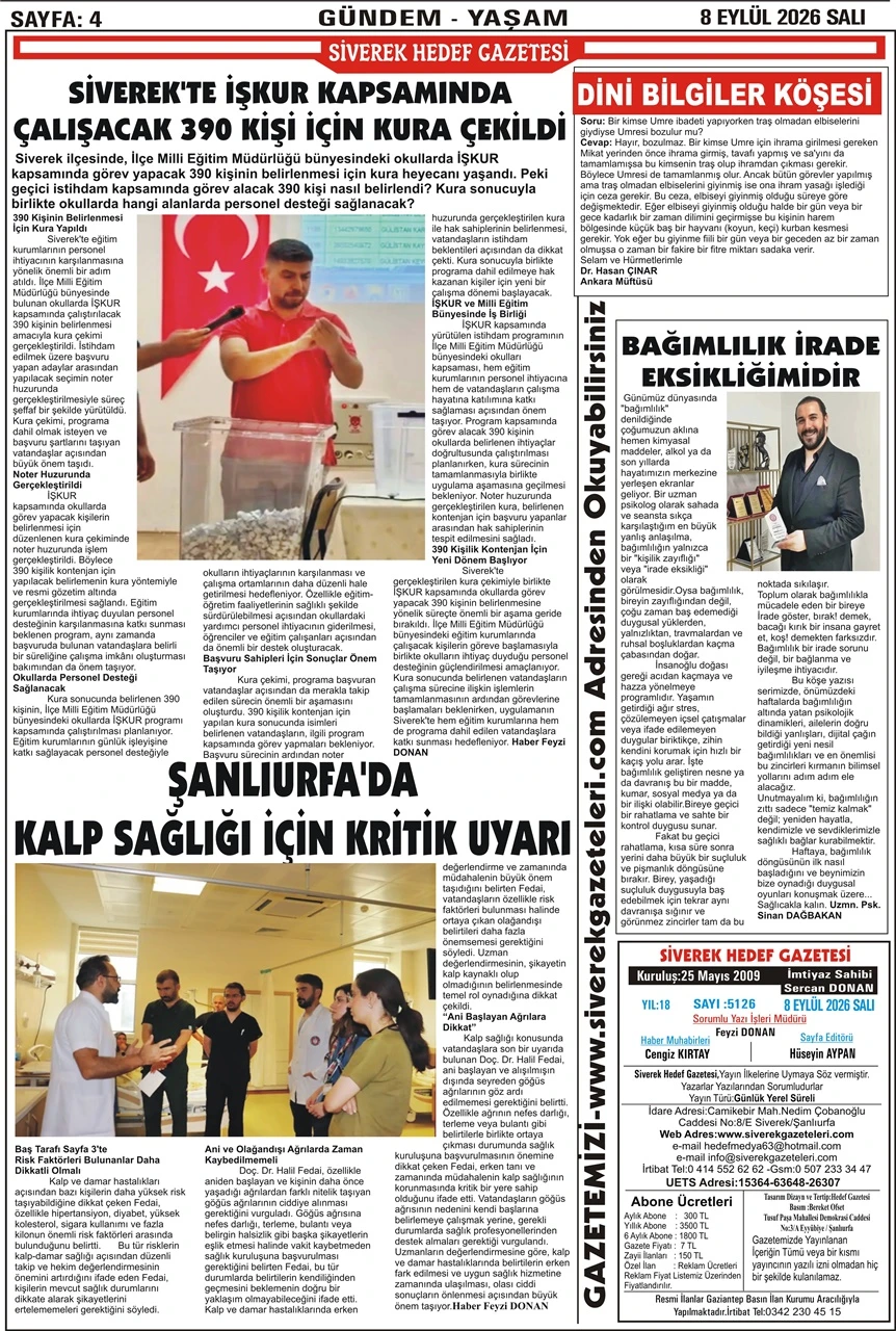 08.09.2026 Tarihli Gazetemiz