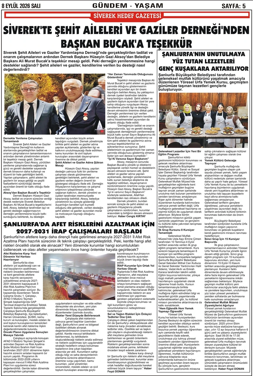 08.09.2026 Tarihli Gazetemiz