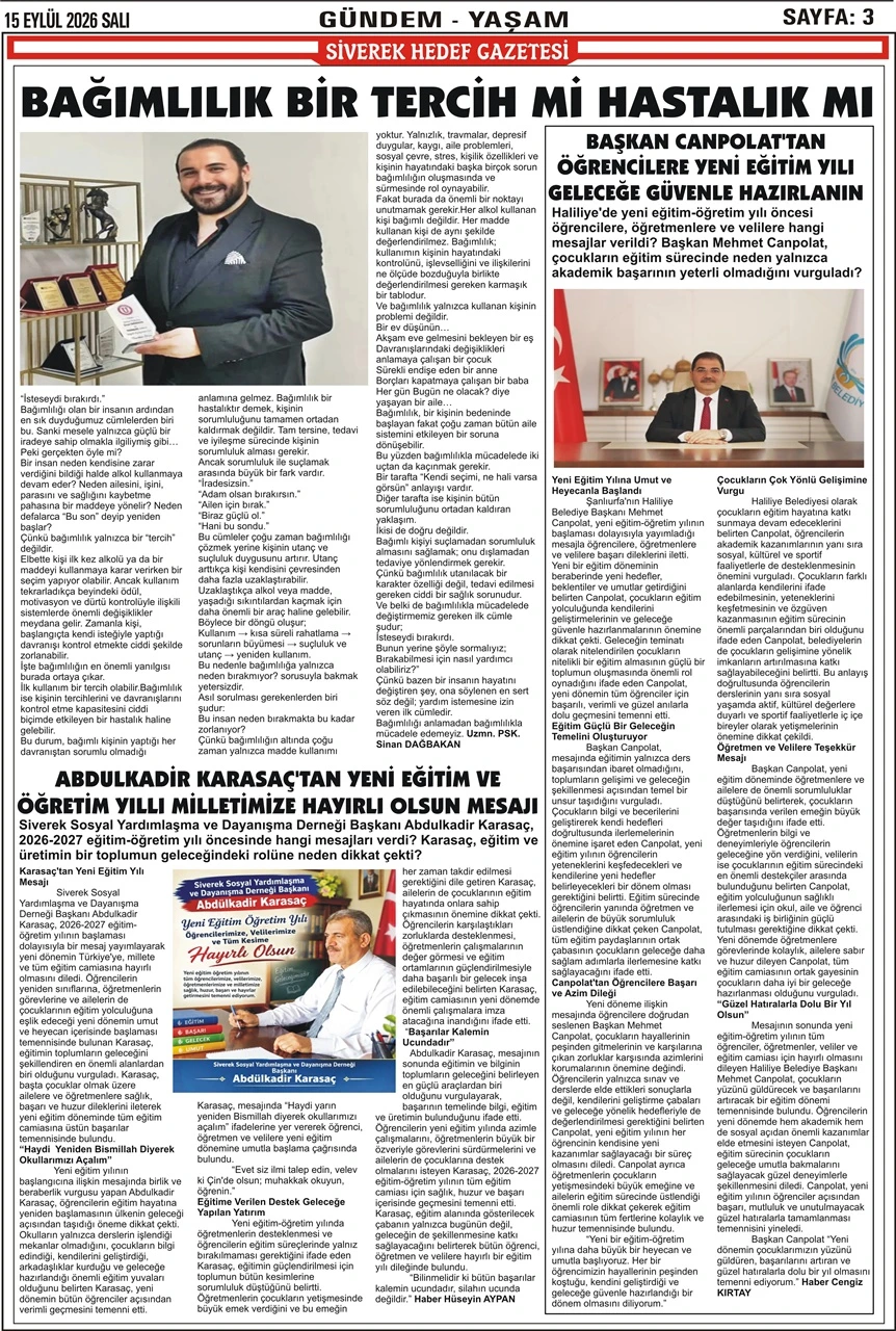 15.09.2026 Tarihli Gazetemiz